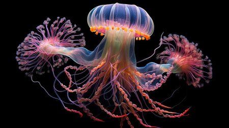 Jellyfish tentacles. Generative AIの素材