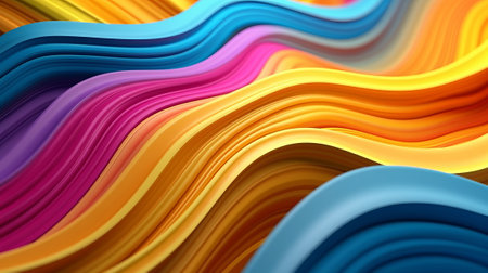 Abstract colorful wave background for design. Generative AIの素材