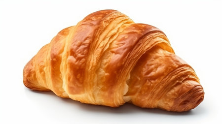 Croissant isolated on white background. Generative AIの素材