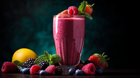 Delicious and nutritious smoothie. Generative AIの素材
