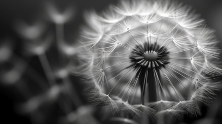 Macro dandelion. Generative AIの素材