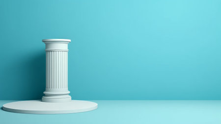 Minimal mock up podium on summer background concept. Generative AIの素材