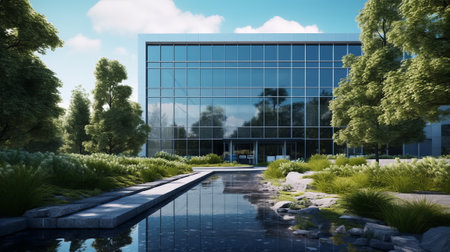 Photo of a Corporate Building. Generative AIの素材
