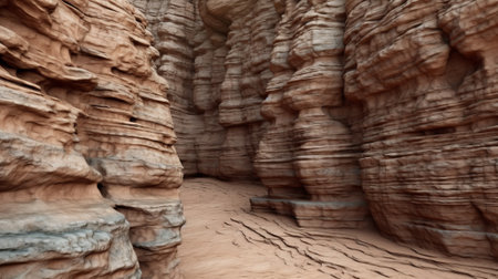 Textured surface of a sandstone cliff. Generative AIの素材