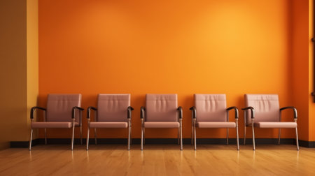 Empty blackboard placed against blurred cafe background. Generative AIの素材