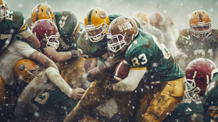 Match of american football. Generative AIの素材