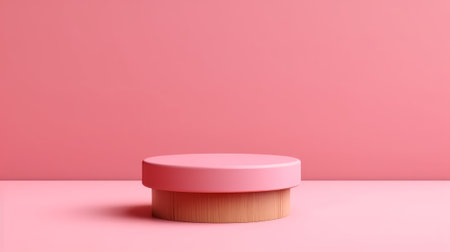 Minimal podium mockup on spring background. Generative AIの素材