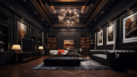 Premium Interior Design. Generative AIの素材