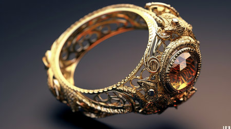 Jewelry in a close-up. Generative AI.の素材