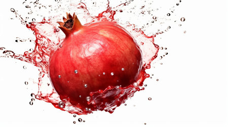 Macro shot of a fresh delicious ideal explodin. Generative AI.の素材