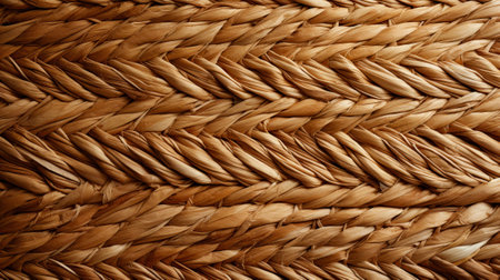 Straw mat texture. Generative AI.の素材