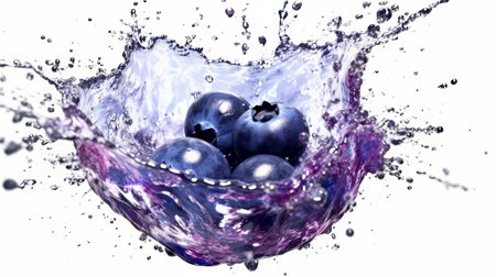 Macro shot of a fresh delicious ideal explodin. Generative AI.の素材