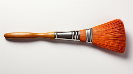 Paint brush isolated on white background. Generative AI.の素材