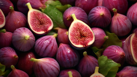 Figs background. Generative AI.の素材