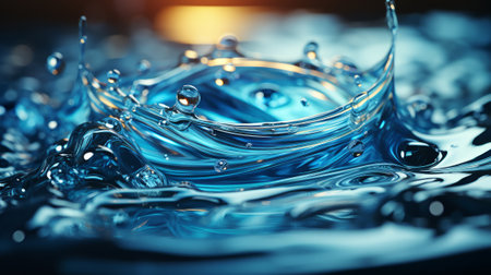 Water Drop. Generative AI.の素材