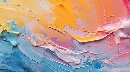 Closeup of abstract rough colorful multicolored art. Generative AI.の素材