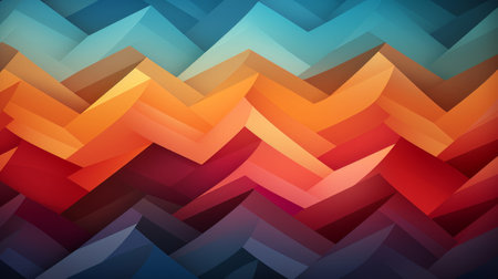 A colorful pattern of zigzag lines. Generative AI.の素材