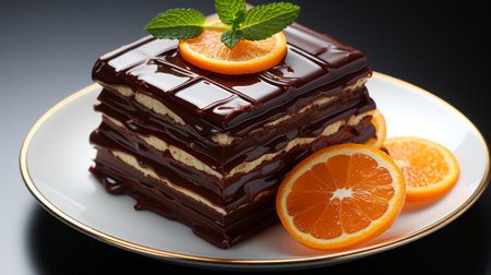 Jeju mandarin orange chocolate Chocolate filled. Generative AI.の素材