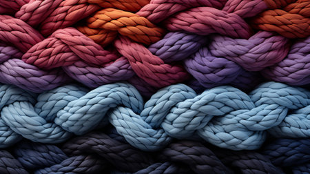 Woven wool rug made with skill and creativity. Generative AI.の素材