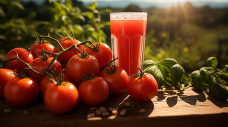 Tomato Juice. Generative AI.の素材