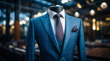 A close up of a suit. Generative AI.の素材