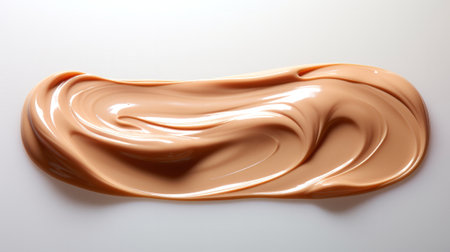 Makeup liquid foundation beige concealer smears set. Generative AI.の素材