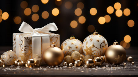 Festive celebration holiday christmas new year. Generative AI.の素材