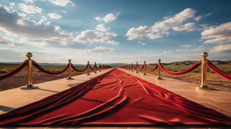 Red carpet. Generative AI.の素材