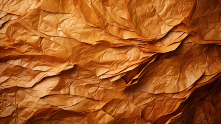 Close up image of a brown paper texture. Generative AI.の素材