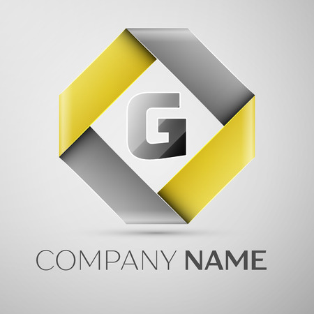 Letter G vector logo symbol in the colorful rhombus. Vector template for your designのイラスト素材