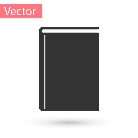 Grey Book icon isolated on white background. Vector Illustrationのイラスト素材