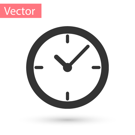 Grey Stopwatch icon isolated on white background. Time timer sign. Vector Illustrationのイラスト素材