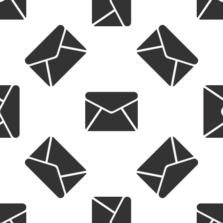 Grey Envelope icon isolated seamless pattern on white background. Email message letter symbol. Vector Illustrationのイラスト素材