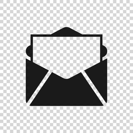 Grey Mail and e-mail icon isolated on transparent background. Envelope symbol e-mail. Email message sign. Vector Illustrationのイラスト素材