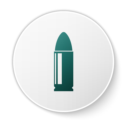 Green Bullet icon isolated on white background. Green circle button. Vector Illustrationのイラスト素材