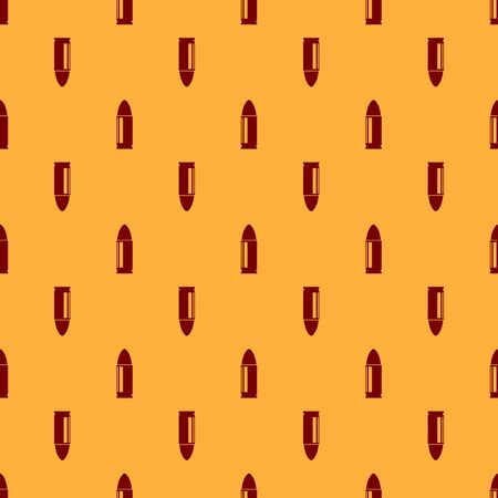Red Bullet icon isolated seamless pattern on brown background. Flat design. Vector Illustrationのイラスト素材