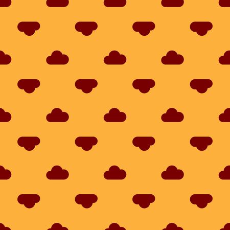 Red Music streaming service icon isolated seamless pattern on brown background. Sound cloud computing, online media streaming, online song, audio wave. Flat design. Vector Illustrationのイラスト素材