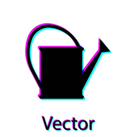 Black Watering can icon isolated on white background. Irrigation symbol. Vector Illustrationのイラスト素材