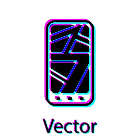 Black Infographic of city map navigation icon isolated on white background. Mobile App Interface concept design. Geolacation concept. Vector Illustrationのイラスト素材