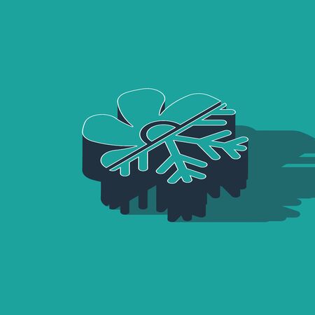 Isometric Air conditioner icon isolated on green background. Vector Illustrationのイラスト素材