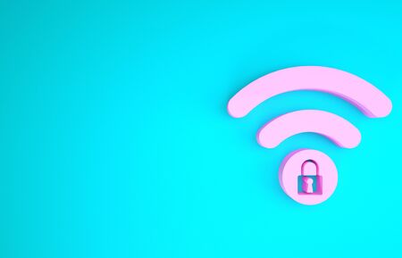 Pink Wireless Network iconの写真素材