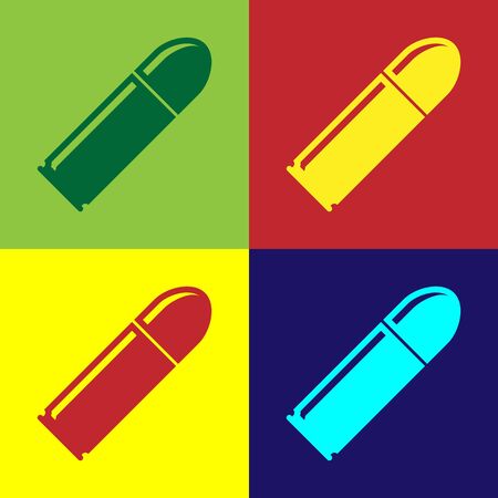 Color Bullet icon isolated on color background. Vector Illustrationのイラスト素材