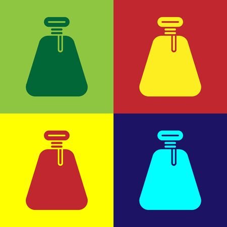 Color Pirate sack icon isolated on color background. Vector Illustrationのイラスト素材