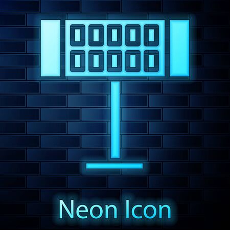 Glowing neon Electric heater icon Glowing neon Electric heater icon