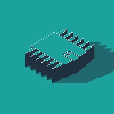 Isometric Cryptocurrency wallet icon isolated on green background. Wallet and bitcoin sign. Mining concept. Money, payment, cash, pay icon. Vector Illustrationのイラスト素材