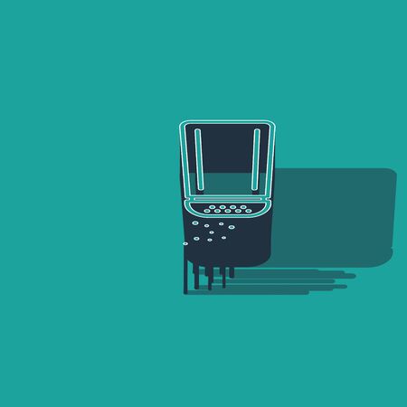 Isometric Salt and pepper icon isolated on green background. Cooking spices.  Vector Illustrationのイラスト素材