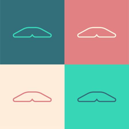 Color line Homemade pie icon isolated on color background. Vector Illustrationのイラスト素材