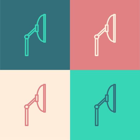 Color line Windscreen wiper icon isolated on color background. Vector Illustrationのイラスト素材
