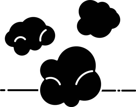 Black Dust icon isolated on white background. Vector Illustrationのイラスト素材