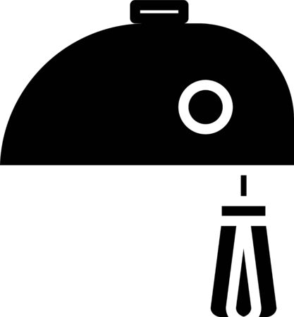 Black Electric mixer icon isolated on white background. Kitchen blender. Vector Illustrationのイラスト素材